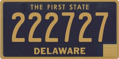 DE license plate 222727