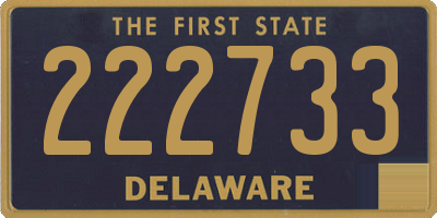 DE license plate 222733