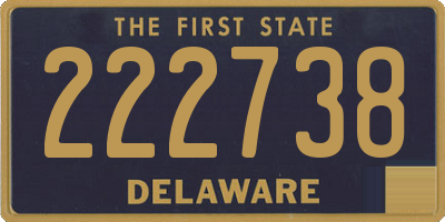 DE license plate 222738