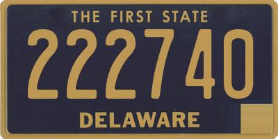 DE license plate 222740