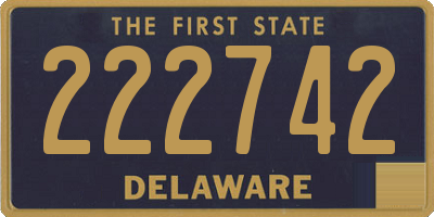 DE license plate 222742