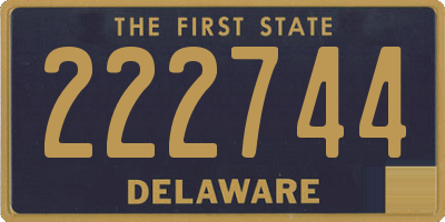 DE license plate 222744