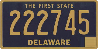 DE license plate 222745