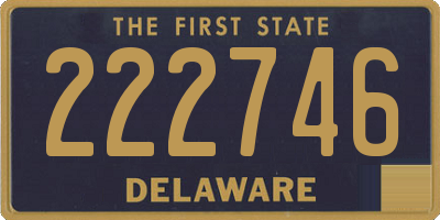 DE license plate 222746