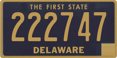 DE license plate 222747