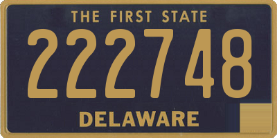 DE license plate 222748