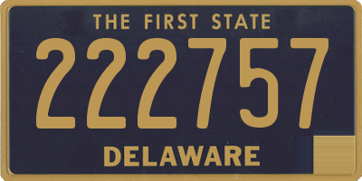 DE license plate 222757