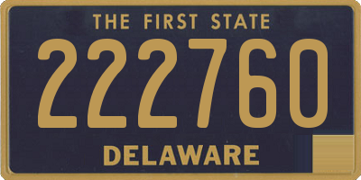 DE license plate 222760