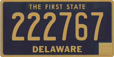 DE license plate 222767