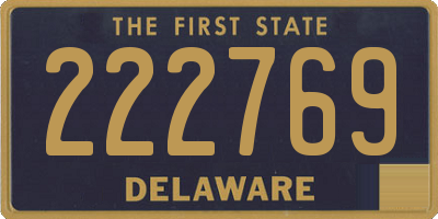 DE license plate 222769
