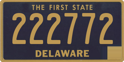 DE license plate 222772