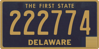 DE license plate 222774