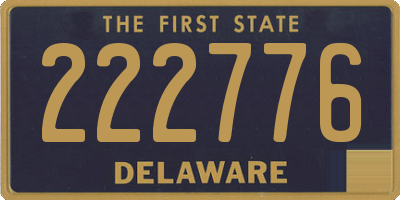 DE license plate 222776