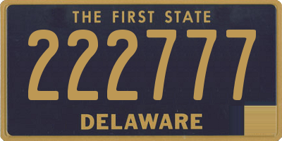 DE license plate 222777