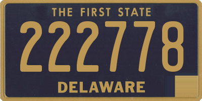 DE license plate 222778