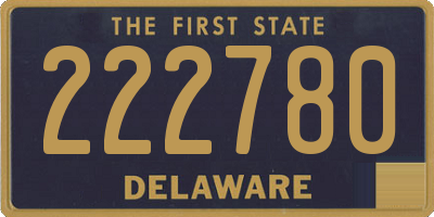 DE license plate 222780