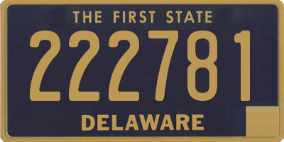 DE license plate 222781