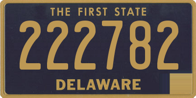 DE license plate 222782