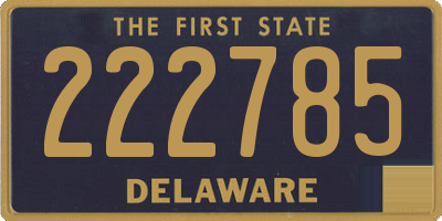 DE license plate 222785