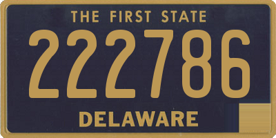 DE license plate 222786