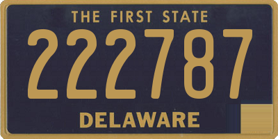 DE license plate 222787