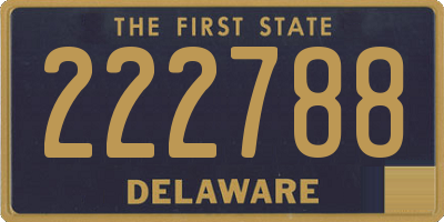 DE license plate 222788