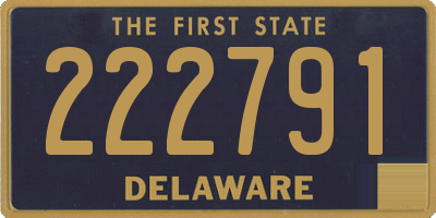 DE license plate 222791