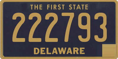 DE license plate 222793
