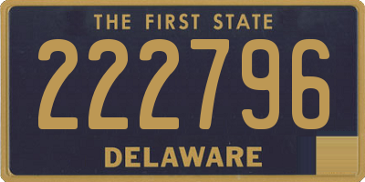 DE license plate 222796