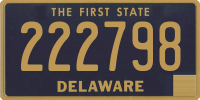 DE license plate 222798