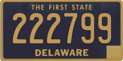 DE license plate 222799