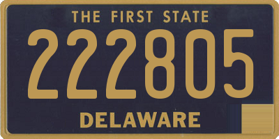 DE license plate 222805