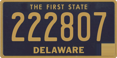 DE license plate 222807