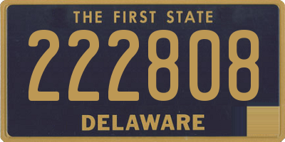 DE license plate 222808