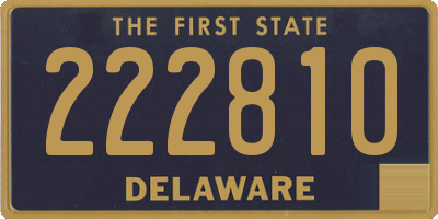 DE license plate 222810