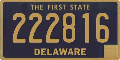 DE license plate 222816