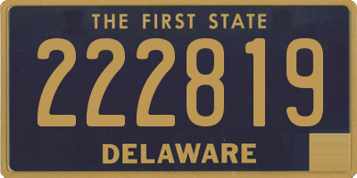 DE license plate 222819