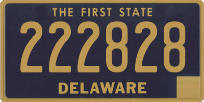 DE license plate 222828
