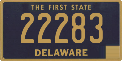 DE license plate 22283