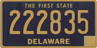 DE license plate 222835