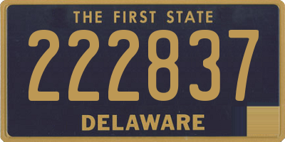 DE license plate 222837
