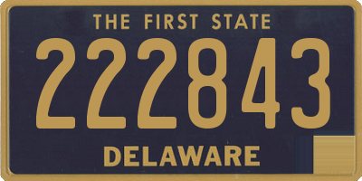 DE license plate 222843