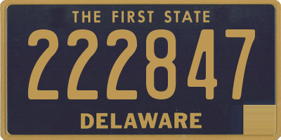 DE license plate 222847