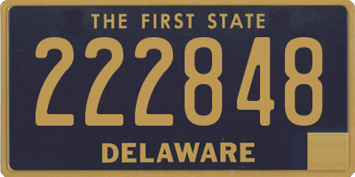 DE license plate 222848