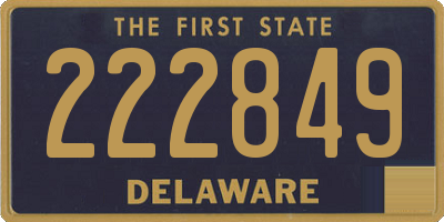 DE license plate 222849