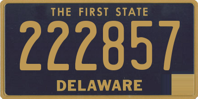 DE license plate 222857