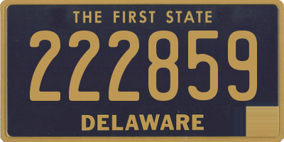 DE license plate 222859