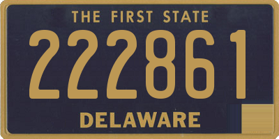 DE license plate 222861