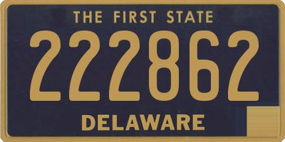 DE license plate 222862