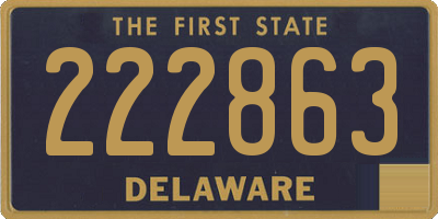 DE license plate 222863